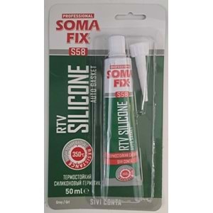 SOMAFİX RTV YÜKSEK ISI SİLİKONU SIVI CONTA 50 ML (GRİ) S58