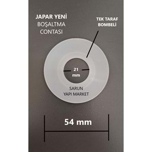 JAPAR - YENİ GÖMME REZERVUAR İÇ TAKIM CONTASI (DIŞ ÇAP 54mm / İÇ ÇAP 21mm ) TEK TARAF BOMBELİ