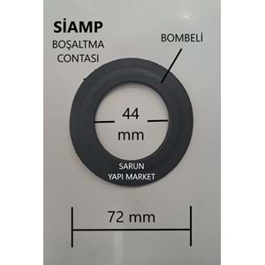 SİAMP - GÖMME REZERVUAR ÇİFT KADEME İÇ TAKIM CONTASI ( DIŞ ÇAP 72mm / İÇ ÇAP 44mm ) BOMBELİ