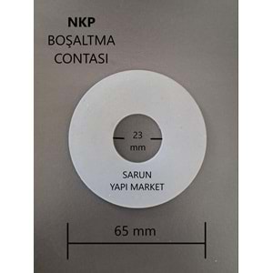 NKP - GÖMME REZERVUAR İÇ TAKIM CONTASI (DIŞ ÇAP 65mm / İÇ ÇAP 23mm ) ŞEFFAF