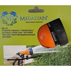 MEDALYAN MD-705 OTOMATİK SULAMA TABANCASI 7 FONKSİYONLU ( HORTUM TAKMA APARATI PAKET İÇERİĞİNDE YOKTUR )