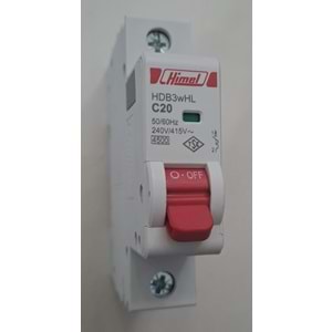 HİMEL 20 AMPER 1XC20 4,5KA OTOMAT SİGORTA