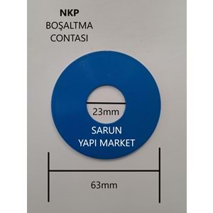 NKP - GÖMME REZERVUAR İÇ TAKIM CONTASI (DIŞ ÇAP 63mm / İÇ ÇAP 23mm ) MAVİ