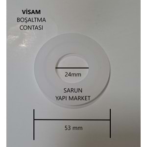VİSAM - GÖMME REZERVUAR LORD İÇ TAKIM CONTASI (DIŞ ÇAP 53mm / İÇ ÇAP 24mm ) - BEYAZ