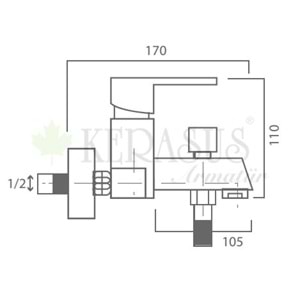KERASUS SUN SERİSİ - MİX BANYO BATARYASI MOR 35Ø