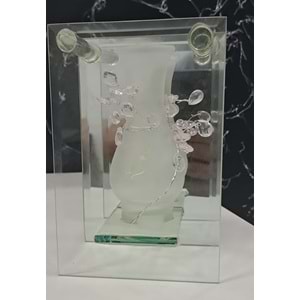 BİBLO AYNALI CAM VAZO NF6-1 ( 7 x 10 x 15 cm )