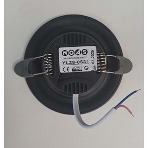 NOAS 5 WATT SMD LED SPOT KROM ÇİZGİ SİYAH KASA BEYAZ IŞIK 450lm 6500K