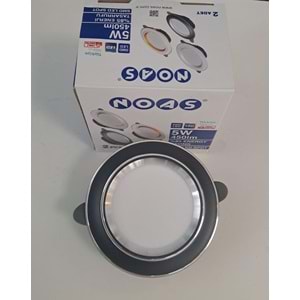 NOAS 5 WATT SMD LED SPOT KROM ÇİZGİ SİYAH KASA BEYAZ IŞIK 450lm 6500K