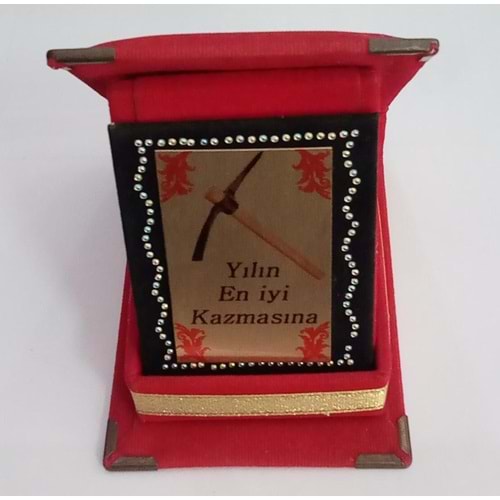 MİNİ PLAKET ( 8 cm x 11,5 cm ) - YILIN EN İYİ KAZMASINA