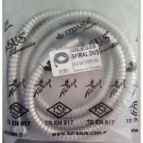 SPİRAL DUŞ HORTUMU EKO MAT 150 CM POŞETLİ