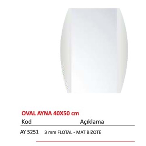 MAXIFLOW TEK AYNA 40 x 50 cm OVAL ( 34634 )