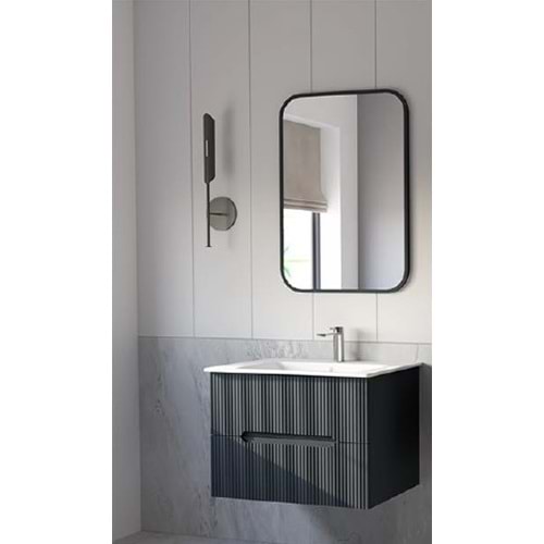 HİLTON BANYO DOLABI - İLYADA 90 MAT LAKE ANTRASİT