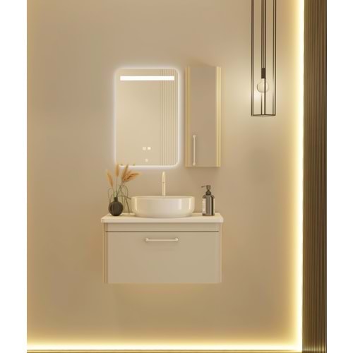 HİLTON BANYO DOLABI - MONZA 80 cm - KUMTAŞI