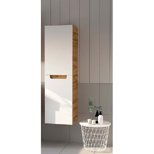 HİLTON BANYO DOLABI - SHARP BOY DOLABI MAT LAKE ROYAL MEŞE / BEYAZ
