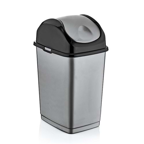 DÜNYA İTMELİ ÇÖP KOVASI SLIM 5 lt (09401) ( 185mm x 150mm x 285mm )