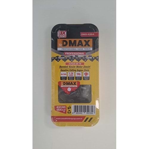 DMAX BENZİNLİ KESİM MOTOR ZİNCİRİ - 76DİŞ - 3/25x0,50-76 - DMX4264