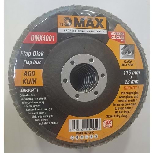 DMAX FLAP DİSK ( 115 x 22 mm ) - A60 KUM ZIMPARA