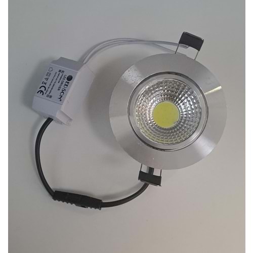 ED-SON 5 WATT COB LED SPOT ALÜMİNYUM KROM KASA BEYAZ IŞIK 500lm 6500K