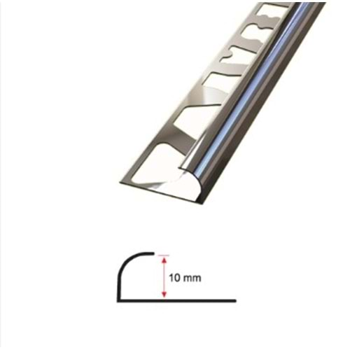 FAYANS ÇITASI DIŞ KÖŞE - 10 mm PARLAK (100 ADET FİYATIDIR )