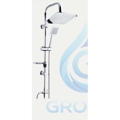 GROOZE ROBOT DUŞ SETİ - FLAT DUŞ SETİ - KENZA - KOMPLE KROM