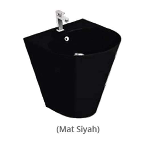 İGLOO LAVABO MONOBLOK TURAVİT - MAT SİYAH