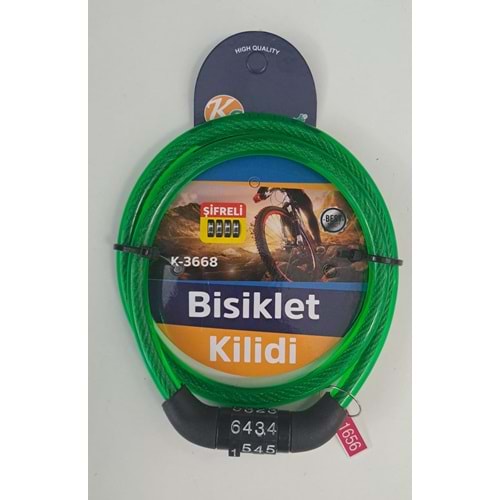 KSMART BİSİKLET KİLİDİ ŞİFRELİ K-3668