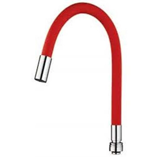 RENKLİ KUBAR BORU - DÜZ - KIRMIZI