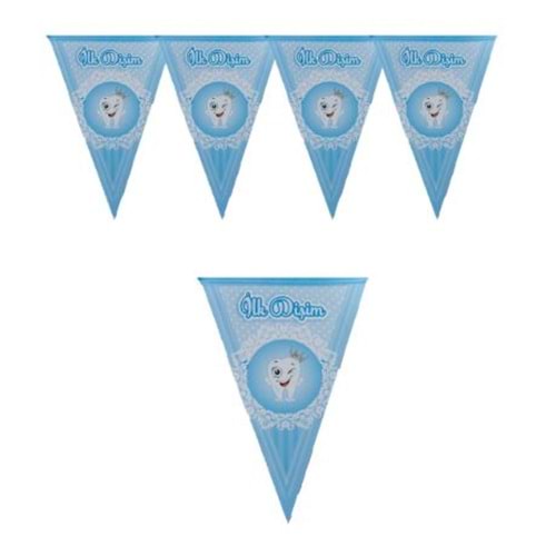 ÜÇKEN TEMALI FLAMA SÜSLER - İLK DİŞİM MAVİ