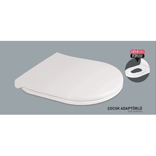 NKP TWİN YAVAŞ KAPANAN KLOZET KAPAĞI - ÇOCUK ADAPTÖRLÜ ( THERMOPLAST )