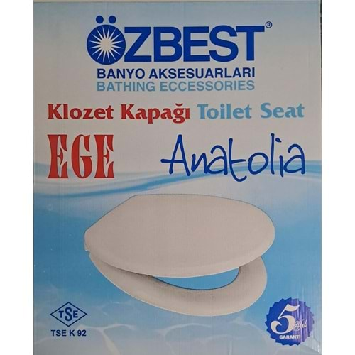 ÖZBEST EGE ANATOLİA (AKDENİZ) NORMAL KAPANAN KLOZET KAPAĞI