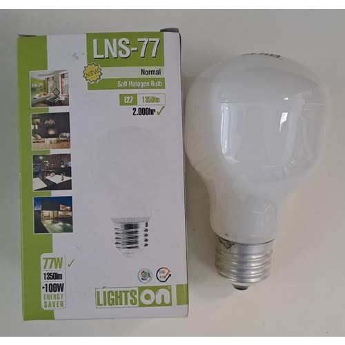 LIGHTSON SOFT HALOJEN AMPÜL 77 WATT 1350lm E27 DUY 3000K