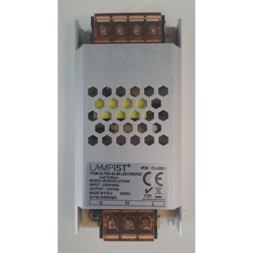 LAMPİST 10A ULTRA SLİM LED TRAFOSU 12V IP20