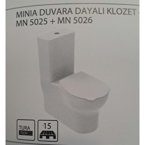 MİNİA ÇOCUK DUVARA DAYALI KLOZET + REZERVUAR - TURAVİT