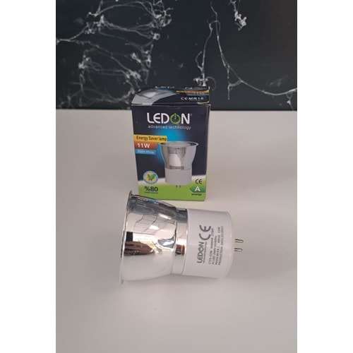 LEDON ÇANAK AMPUL 11W BEYAZ IŞIK İĞNE BACAK 220VOLT 550LÜMEN MR16