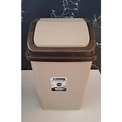 MERDEM PLASTİK MIENCA FANTAZİ ÇÖP KOVASI İTMELİ 5 LT 1 NO