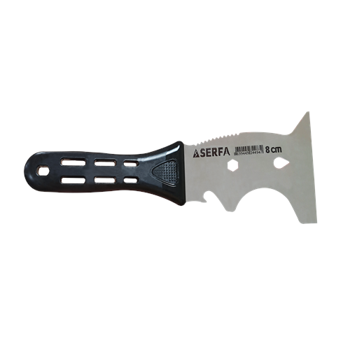 SERFA TOOLS ÇOK AMAÇLI SPATULA 80mm ( 8 cm ) SİYAH PLASTİK SAP YAY ÇELİĞİ
