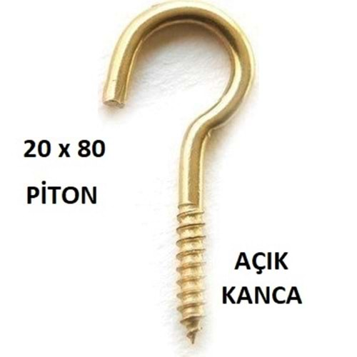 20 x 80 PİTON - AÇIK KANCA ( 1 ADET FİYATIDIR )