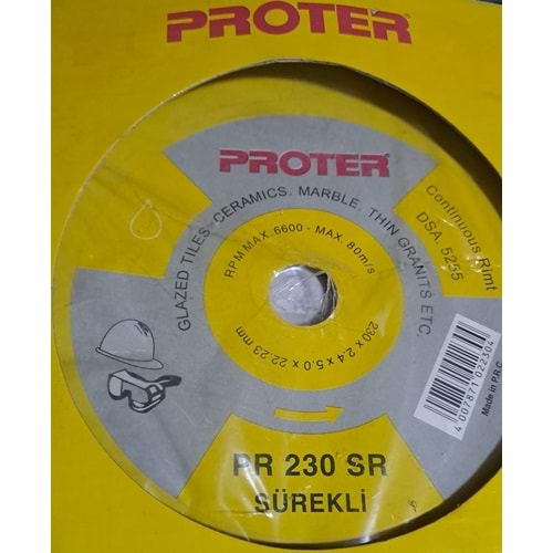 PROTER PR 230 SR SÜREKLİ ELMAS KESİCİ TESTERE ( 230 x 2.4 x 5.0 x 22.23 mm ) ( PROTER )