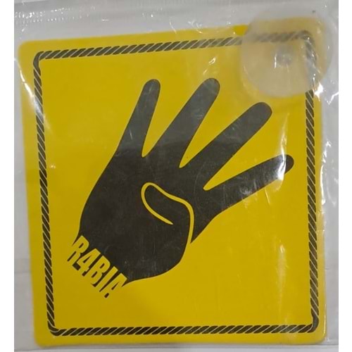 ARABA YAZISI (STİCKER) VANTUZLU ( 11 x 11 cm ) - R4BIA