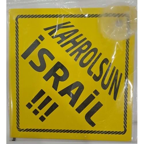 ARABA YAZISI (STİCKER) VANTUZLU ( 11 x 11 cm ) - KAHROLSUN İSRAİL !!!