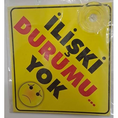 ARABA YAZISI (STİCKER) VANTUZLU ( 11 x 11 cm ) - İLİŞKİ DURUMU YOK