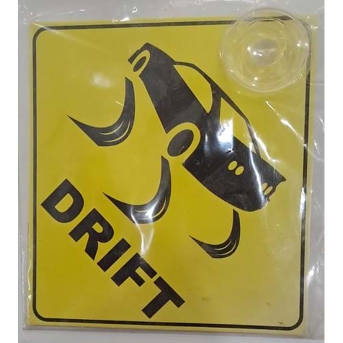 ARABA YAZISI (STİCKER) VANTUZLU ( 11 x 11 cm ) - DRIFT