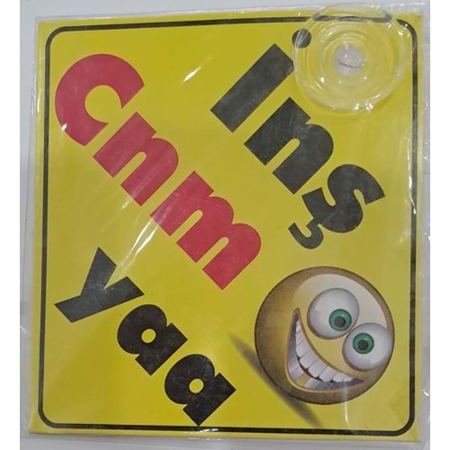 ARABA YAZISI (STİCKER) VANTUZLU ( 11 x 11 cm ) - İNŞ CNM YAA