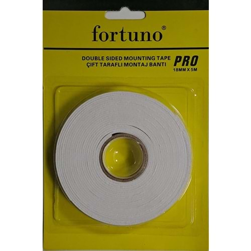 FORTUNO ÇİFT TARAFLI MONTAJ BANDI PRO 18mmX5m