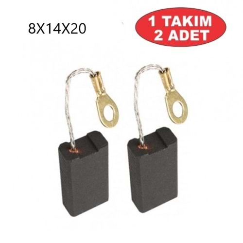 METABO TİPİ BÜYÜK TAŞLAMA KÖMÜRÜ SOKETLİ 8mmX14mmX20mm