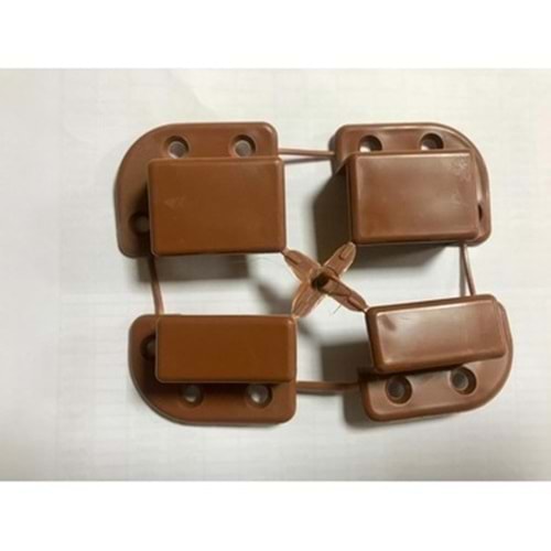 SİNEKLİK PABUCU ( AYAĞI ) 4 KÖŞE TAKIM AÇIK KAHVE ( 10 mm x 20 mm )