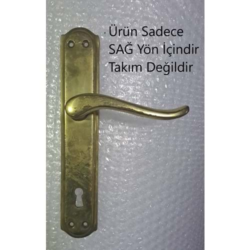 PİMADOR PİRİNÇ ODA KAPI KOLU OVAL SARI - SAĞ YÖN