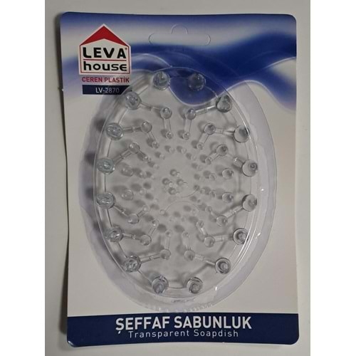 LEVA HOUSE ŞEFFAF SABUNLUK VAKUMLU ( LV-2870 ) ( 8 x 11 cm )