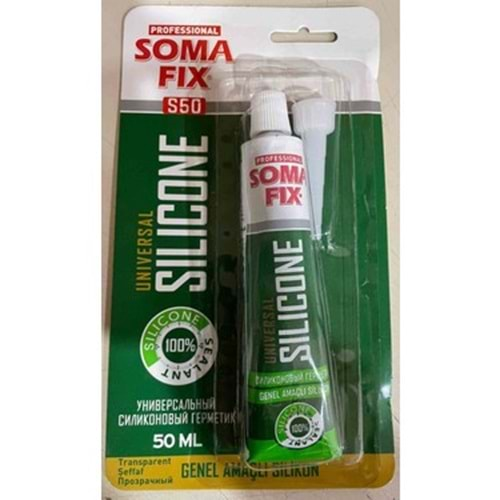 SOMA FIX S50 GENEL AMAÇLI SİLİKON 50 ml - ŞEFFAF