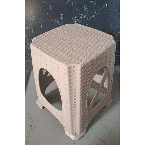 LEVA GARDEN SİSUS TABURE RATTAN HASIR KUSAKLI BÜYÜK CAPPUCINO RENGİ ( 1 ADET FİYATIDIR )